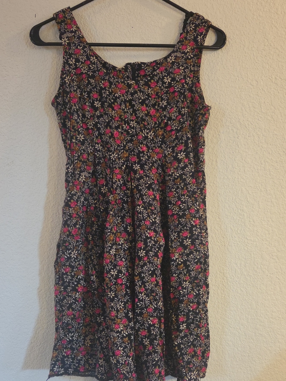 All That Jazz Black Floral Shorts Romper with Pink & Cream Blooms